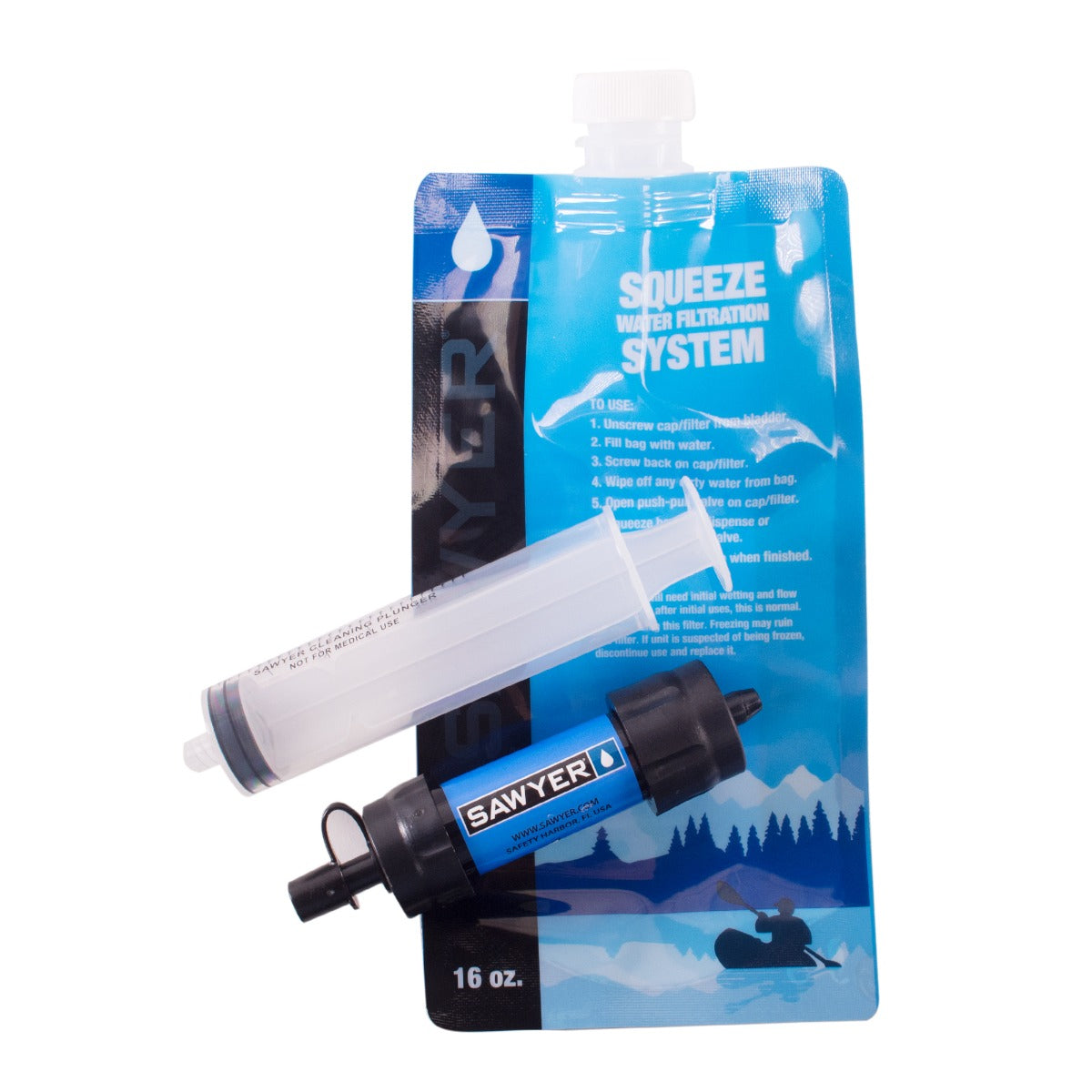 Squeeze Water Filtration System Water Purification Kit Survival